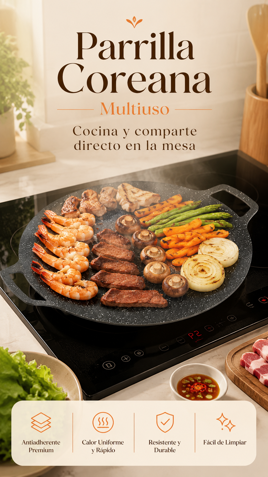 Plancha Coreana Multiuso